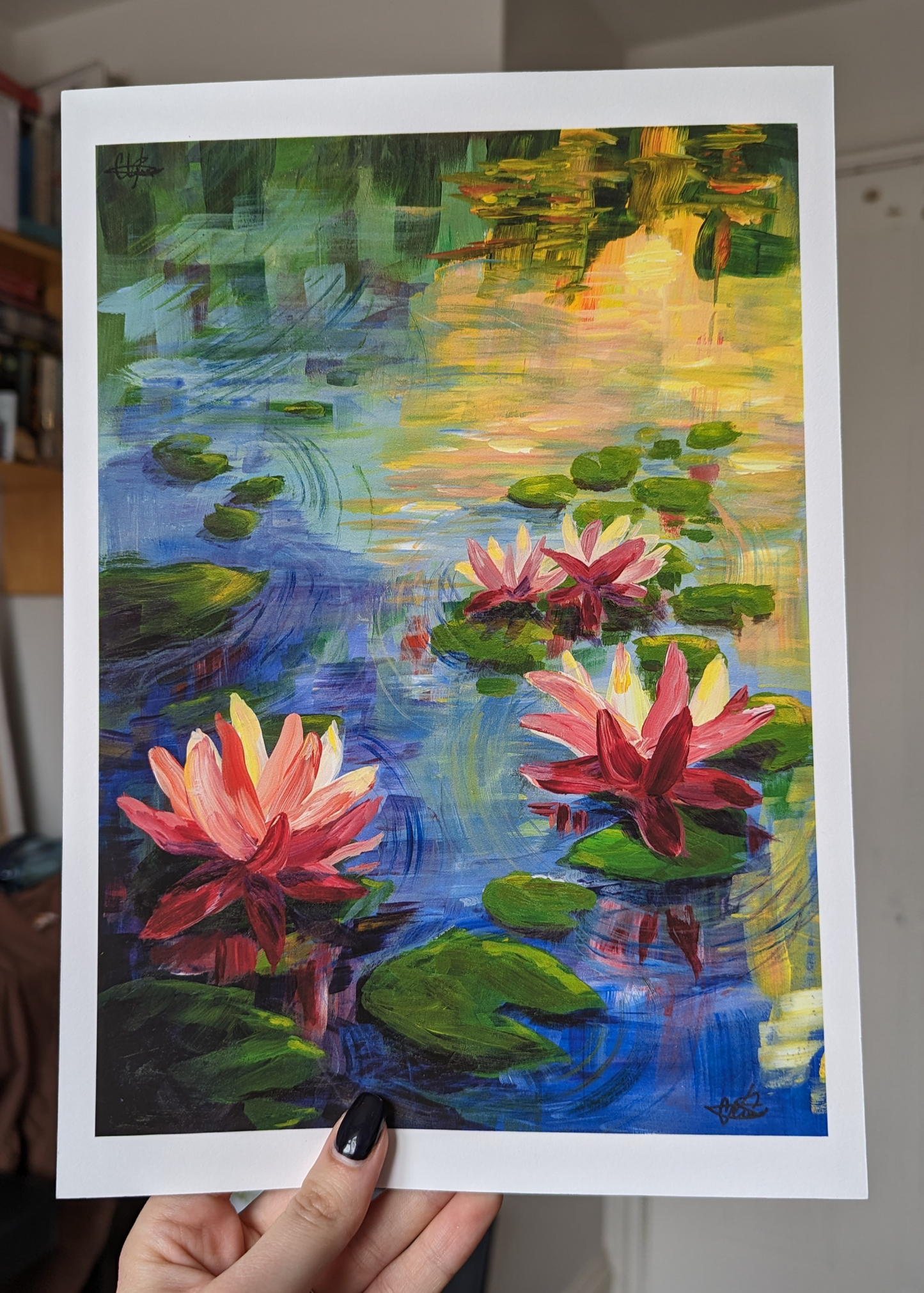 'Evening Waterlilies' Print