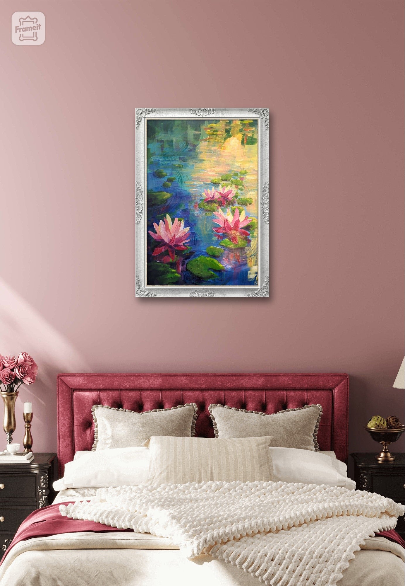 'Evening Waterlilies' Print