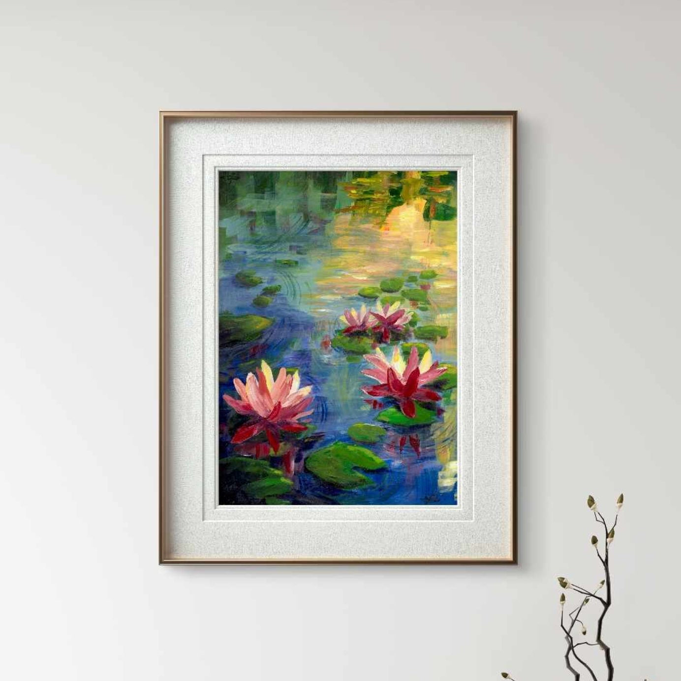 Evening Waterlilies Original