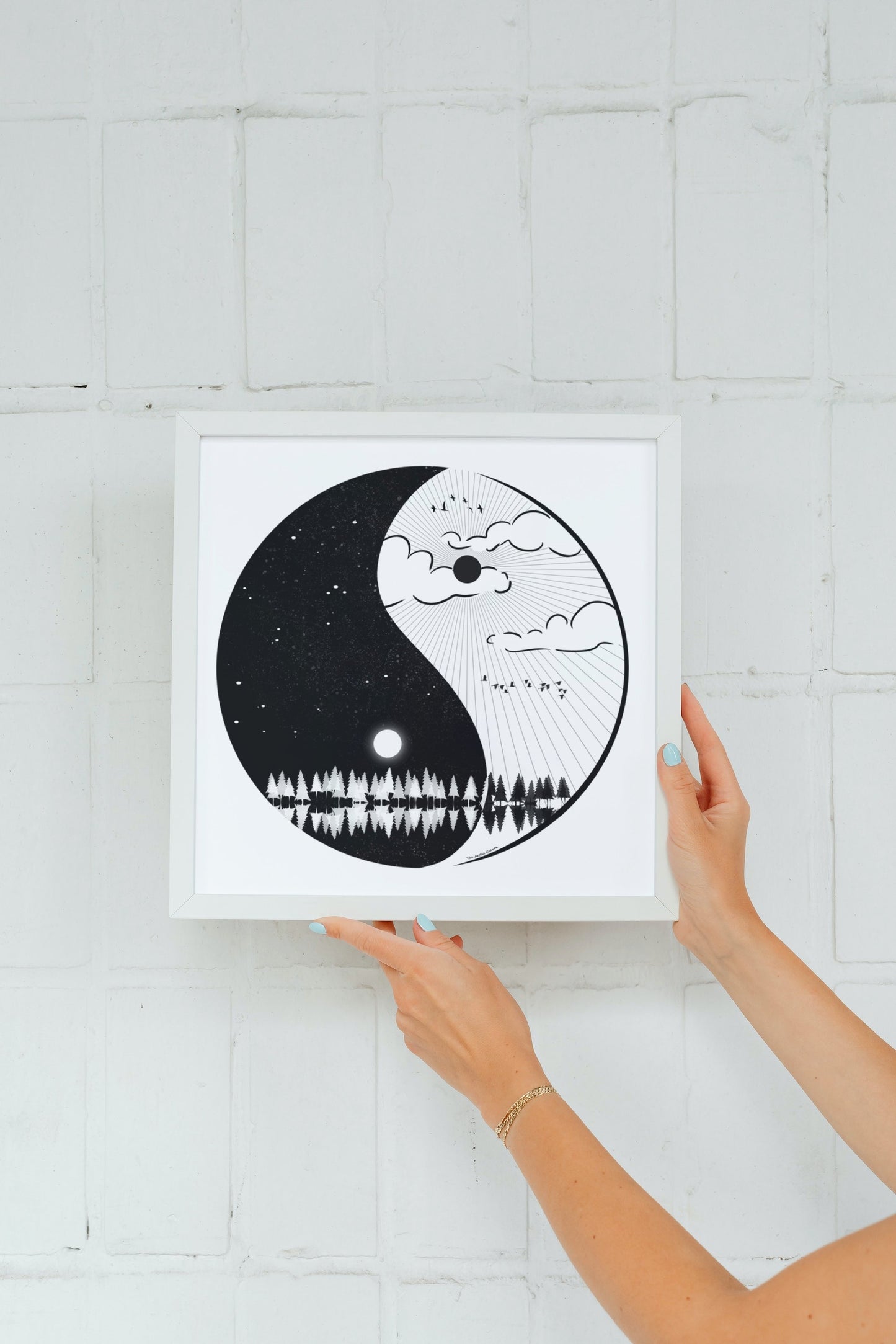 Original Ying and Yang Square Print