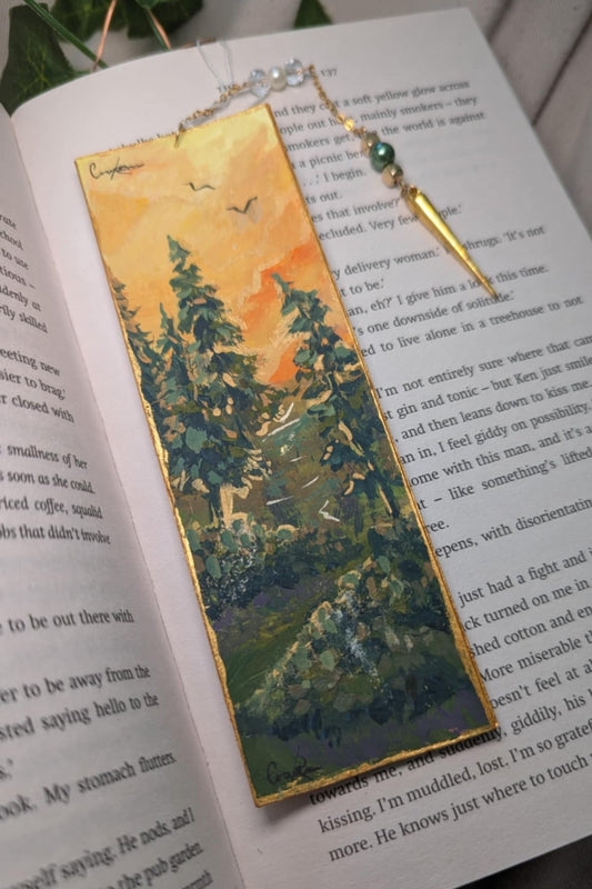 Hand Painted Bookmark | Autumn Skies 1